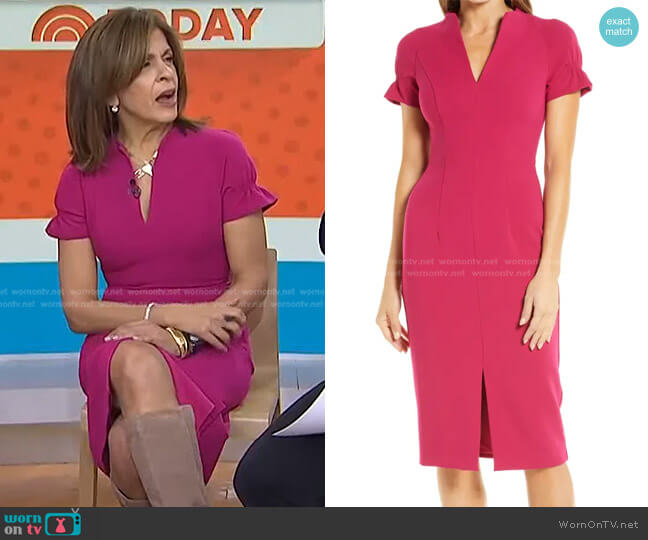 Black Halo Patel Sheath Dress worn by Hoda Kotb on Today