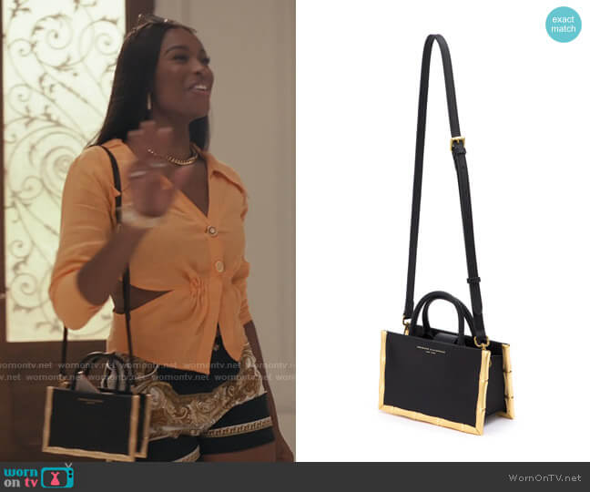 Brandon Blackwood Bamboo B Tote worn by Hilary Banks (Coco Jones) on Bel-Air