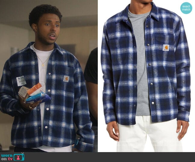 Carhartt x Carhartt Wip Lashley Wool Shirt Jacket worn by Douglas Edwards (Diggy Simmons) on Grown-ish