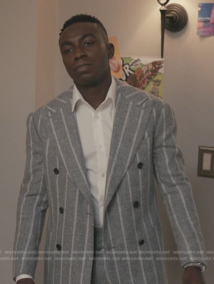 Carlton’s grey striped suit on Bel-Air