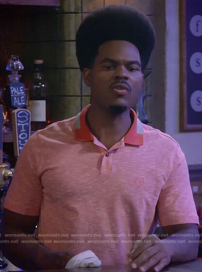 Carter’s orange polo shirt on Call Me Kat