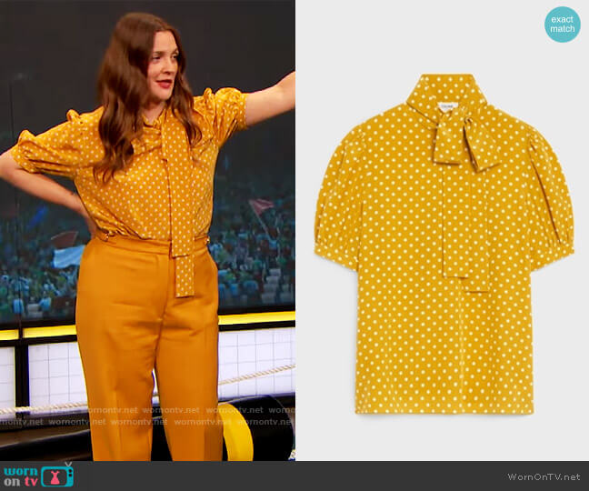Celine Lavalliere Blouse worn by Drew Barrymore on The Drew Barrymore Show