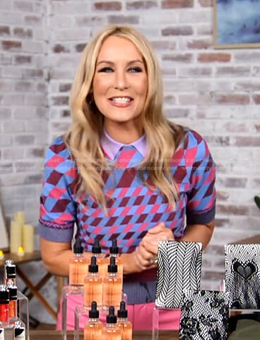 Chassie’s geometric polo sweater on Today