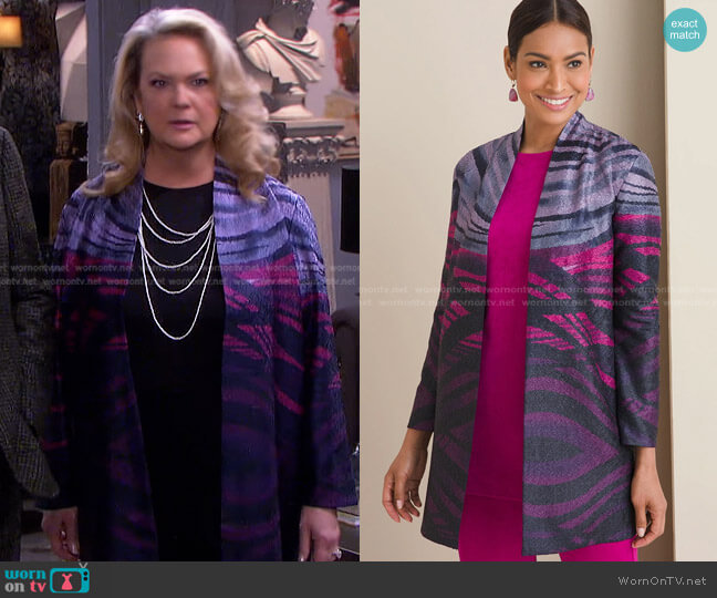 Chico's Crushed Jacket worn by Anna DiMera (Leann Hunley) on Days of our Lives