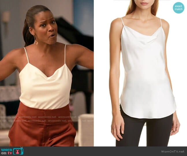 Cinq a Sept Marta Cami in Ivory worn by Vivian Banks (Cassandra Freeman) on Bel-Air