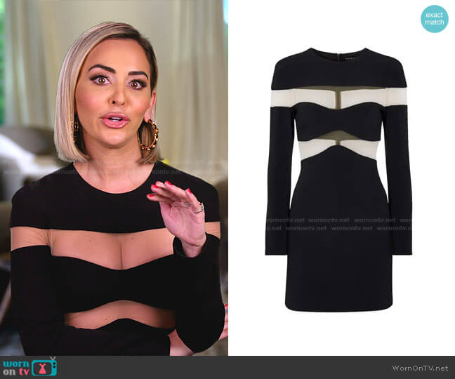 David Koma Cady and Mesh Minidress worn by Nicole Martin (Nicole Martin) on The Real Housewives of Miami