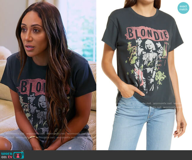 Day Dreamer Blondie Sunday Girl Cotton Graphic Tee worn by Melissa Gorga on The Real Housewives of New Jersey