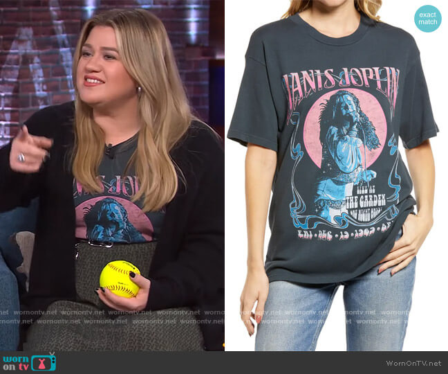 Day Dreamer Janis Joplin Tour Graphic Tee worn by Kelly Clarkson on The Kelly Clarkson Show