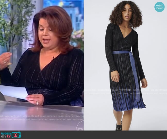 Diane von Furstenberg Denver Knit Wrap Dress worn by Ana Navarro on The View