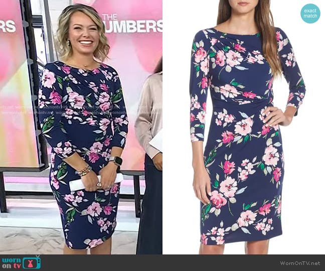 Eliza J Faux Wrap Sheath Dress worn by Dylan Dreyer on Today