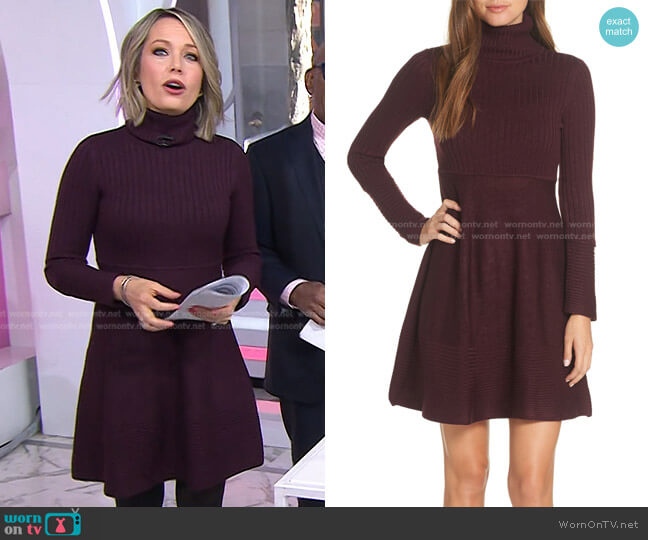 Eliza J Turtleneck Sweater Dress worn by Dylan Dreyer on Today