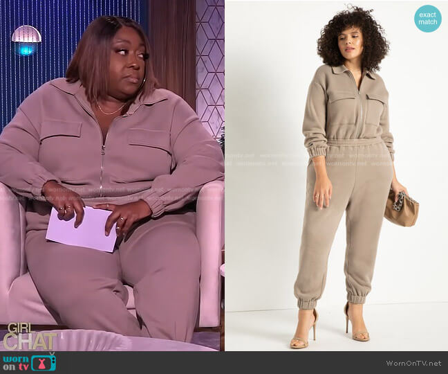 Eloquii Cargo Sweatsuit worn by Loni Love on The Real