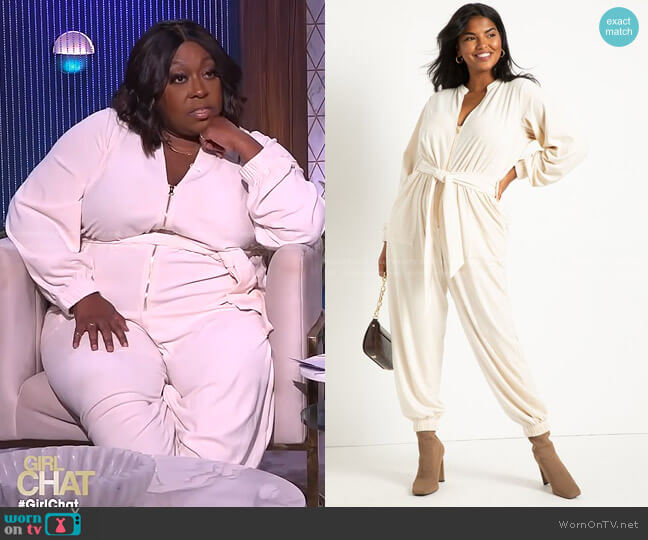 Eloquii Corduroy Jumpsuit worn by Loni Love on The Real