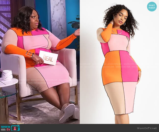 Eloquii Patchwork Dress worn by Loni Love on The Real