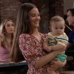 Esme’s red floral print dress on General Hospital