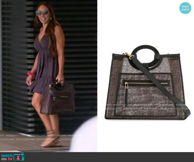 Fendi FF Logo Shopper Tote worn by Melissa Gorga on The Real Housewives of New Jersey
