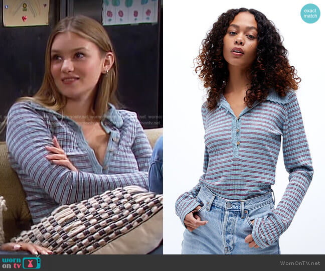Free People Delilah Top worn by Alice Caroline Horton (Lindsay Arnold) on Days of our Lives