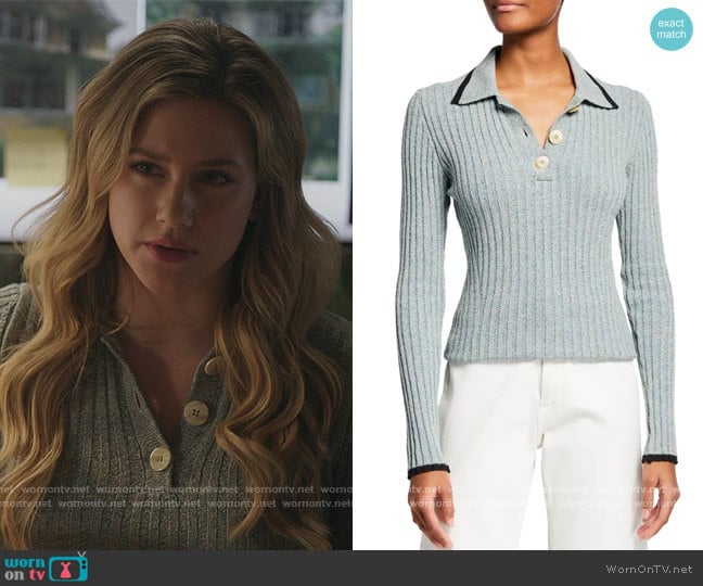 Ganni Linen Knit Sweater worn by Betty Cooper (Lili Reinhart) on Riverdale