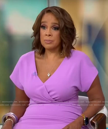 Gayle King’s lilac dress on CBS Mornings
