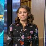 Ginger’s black floral blouse on Good Morning America