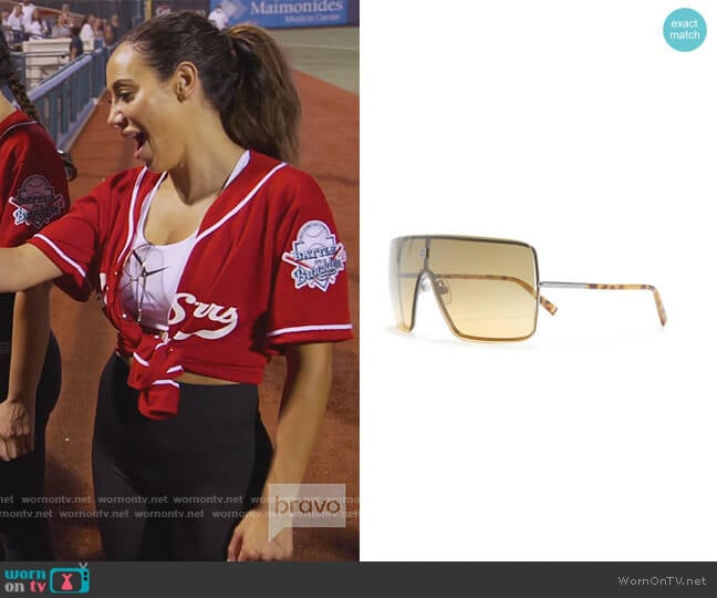Givenchy Shield Sunglasses worn by Melissa Gorga on The Real Housewives of New Jersey