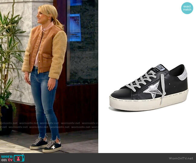 Golden Goose Hi Star Platform Sneakers worn by Gina Dabrowski (Annaleigh Ashford) on B Positive