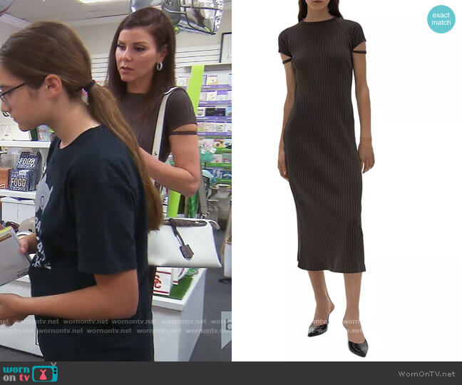 Helmut Lang Rib T Dress worn by Heather Dubrow on The Real Housewives of Orange County