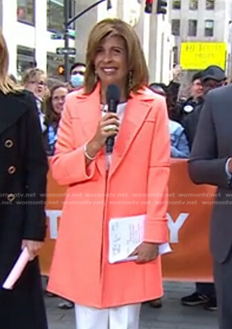 Hoda’s orange coat on Today