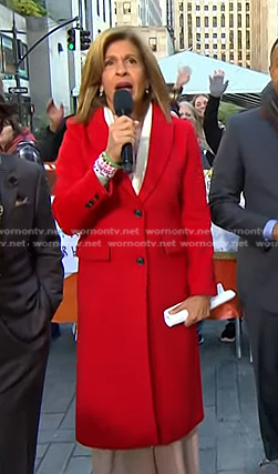 Hoda’s red coat on Today