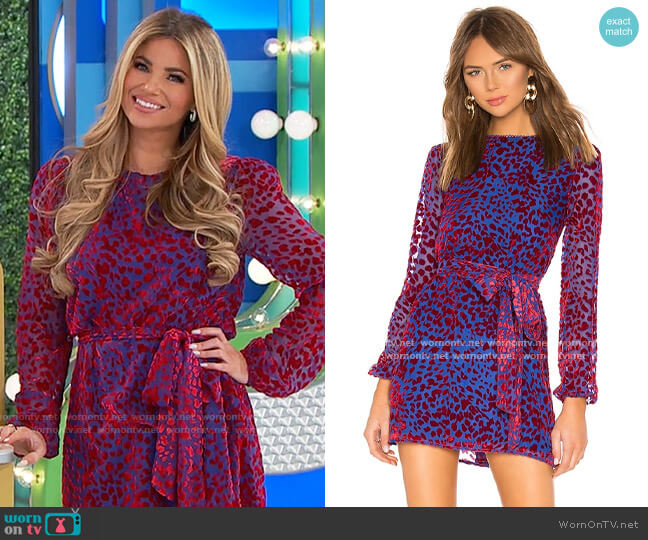 House of Harlow 1960 x Revolve Shawna Dress worn by Amber Lancaster on The Price is Right