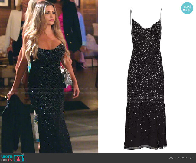 Intermix Isabel Crystal-Embellished Midi Dress worn by Adriana de Moura (Adriana de Moura) on The Real Housewives of Miami