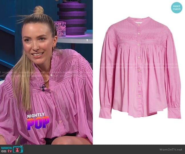 Isabel Marant Étoile Plalia Pintuck Cotton Blouse