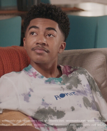 Jack’s tie dye print tee on Black-ish