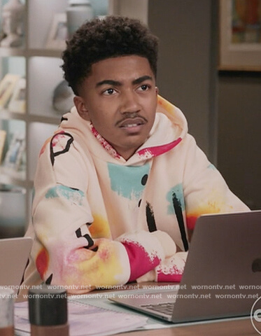 Jack’s paint print hoodie on Black-ish