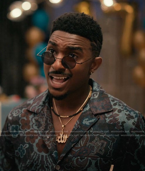 Jazz’s blue floral and paisley shirt on Bel-Air