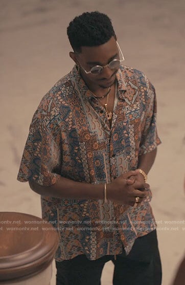 Jazz’s mixed print shirt on Bel-Air