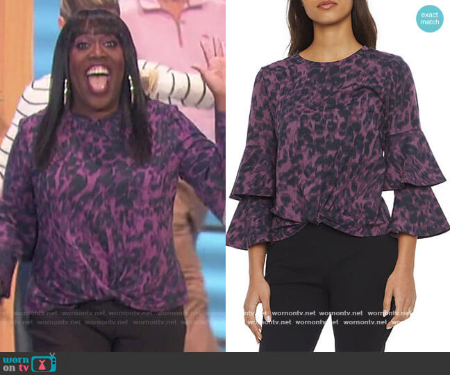 Bold Elements Crew neck Blouse worn by Sheryl Underwood on The Talk