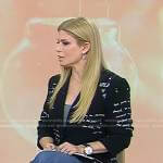 Jill’s black embellished printed blazer on Today
