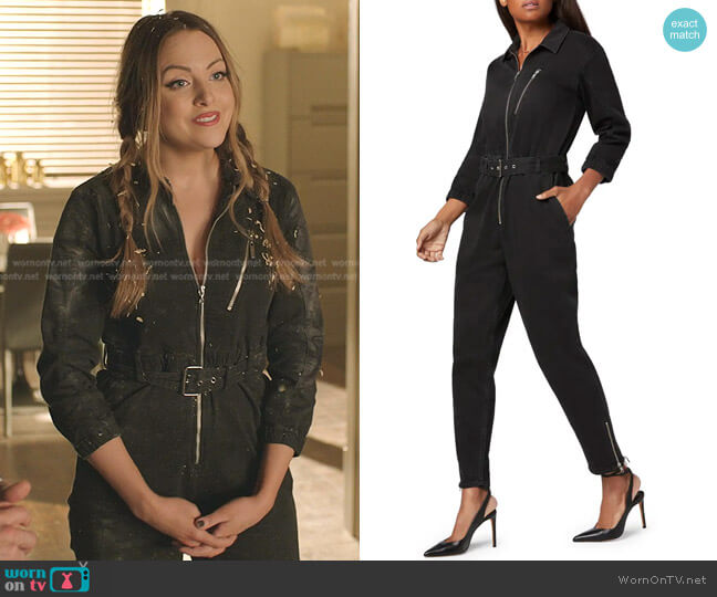 Joe's Jeans The Calypso Jumpsuit worn by Fallon Carrington (Elizabeth Gillies) on Dynasty