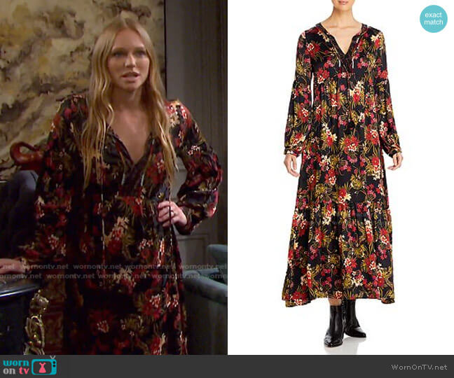 Johnny Was Cotton Maxi Boho Dress worn by Abigail Deveraux (Marci Miller) on Days of our Lives