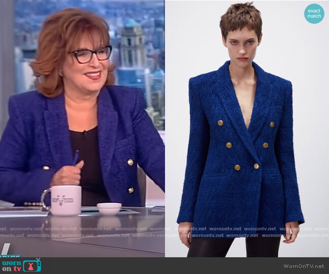 Zara Textured Blazer worn by Joy Behar on The View
