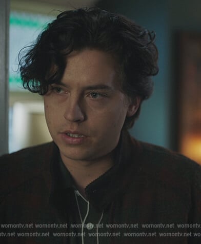 Jughead’s green polo and plaid jacket on Riverdale