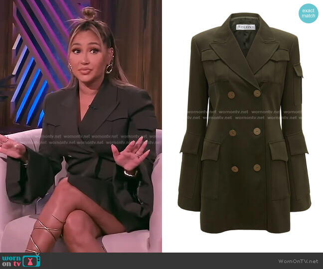 JW Anderson Multi-Pocket Cargo Blazer worn by Adrienne Houghton on The Real