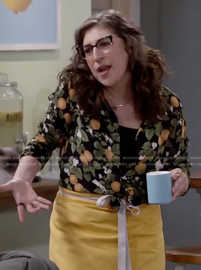 Kat’s fruit tree print shirt on Call Me Kat