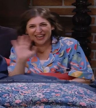 Kat’s food print pajamas on Call Me Kat