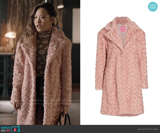Kate Spade Teddy Jewel Button Coat worn by Mary Hamilton (Nicole Kang) on Batwoman
