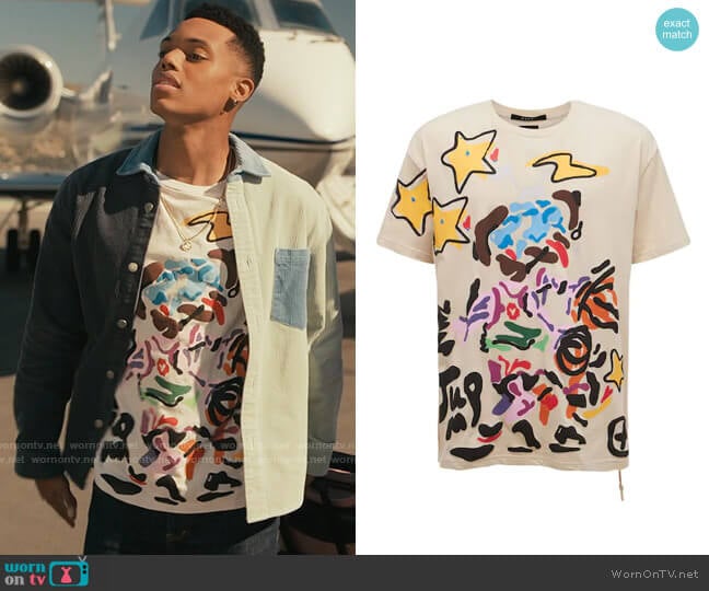 Ksubi Jump Biggie Ss Tee Ecru worn by Will Smith (Jabari Banks) on Bel-Air