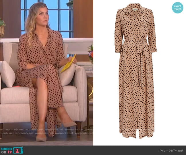 L'Agence Cameron Maxi Shirt Dress worn by Amanda Kloots on The Talk