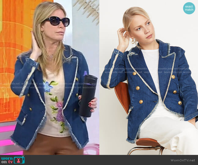 L'Agence Kaydence Fray Jacket worn by Jill Martin on Today