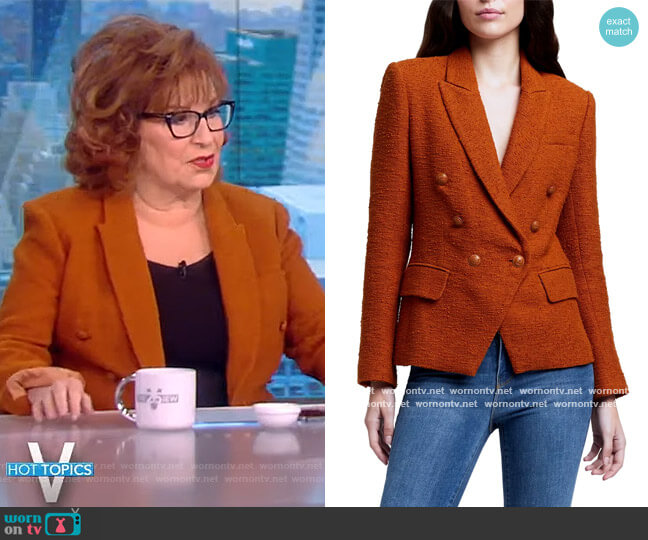 L'Agence Kenzie Double Breasted Tweed Blazer worn by Joy Behar on The View
